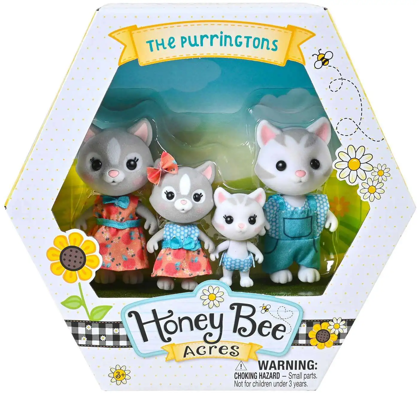 Honey Bee Acres The Purringtons Family 4-Pack Figure Set