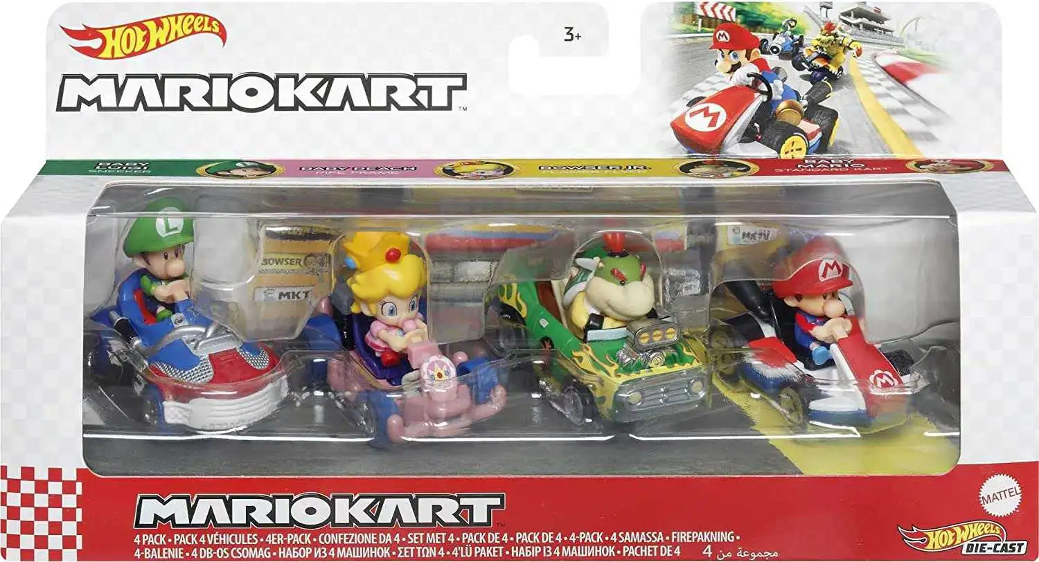 Mario Kart Hot Wheels Bowser with Standard Kart and Bowser Kite