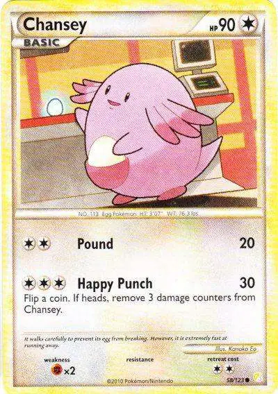 Pokemon HeartGold & Soulsilver HeartGold SoulSilver Common Chansey #58