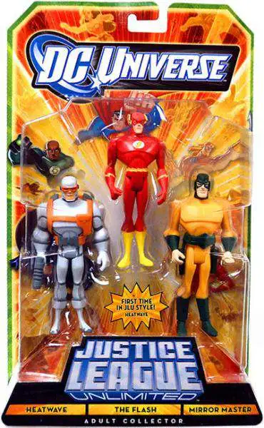 Dc Universe Justice League Unlimited Heatwave The Flash Mirror Master 3 75 Action Figure 3 Pack