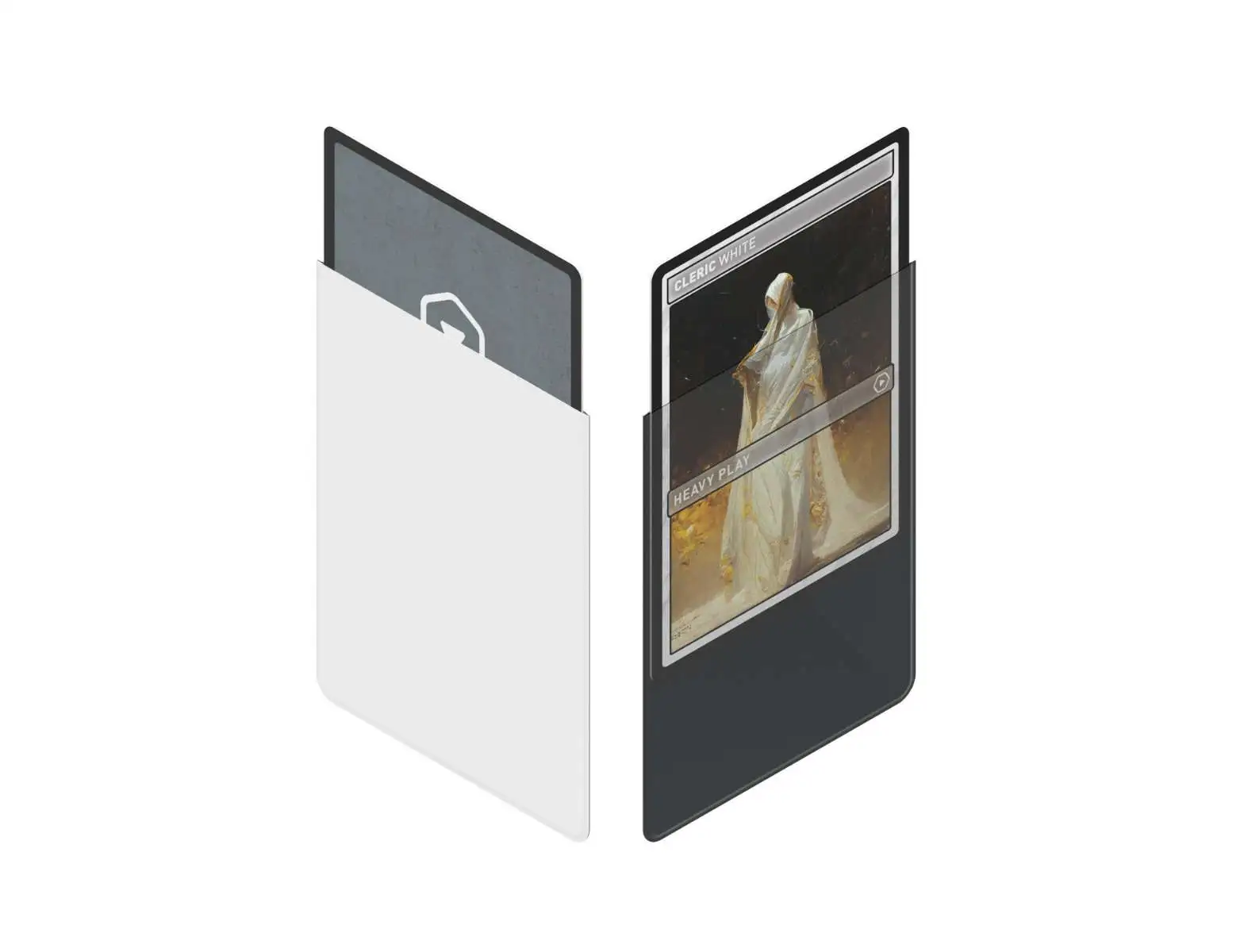 Heavy Play Curv Cleric White Standard Card Sleeves [100 Count]