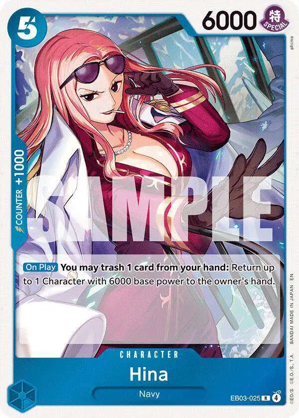 One Piece Trading Card Game Extra Booster: Heroines Edition Rare Hina EB03-025