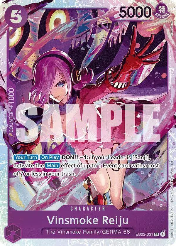 ワンピース カードゲーム Vinsmoke Reiju #031 One Piece Trading Card Game Extra Booster Heroines Edition Single
