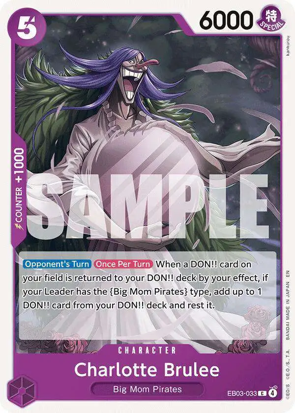 One Piece Trading Card Game Extra Booster: Heroines Edition Common Charlotte Brulee EB03-033