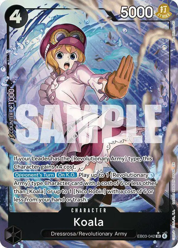 One Piece Trading Card Game Extra Booster Heroines Edition Single Card  Super Rare Koala EB03-042 Alternate Art - ToyWiz