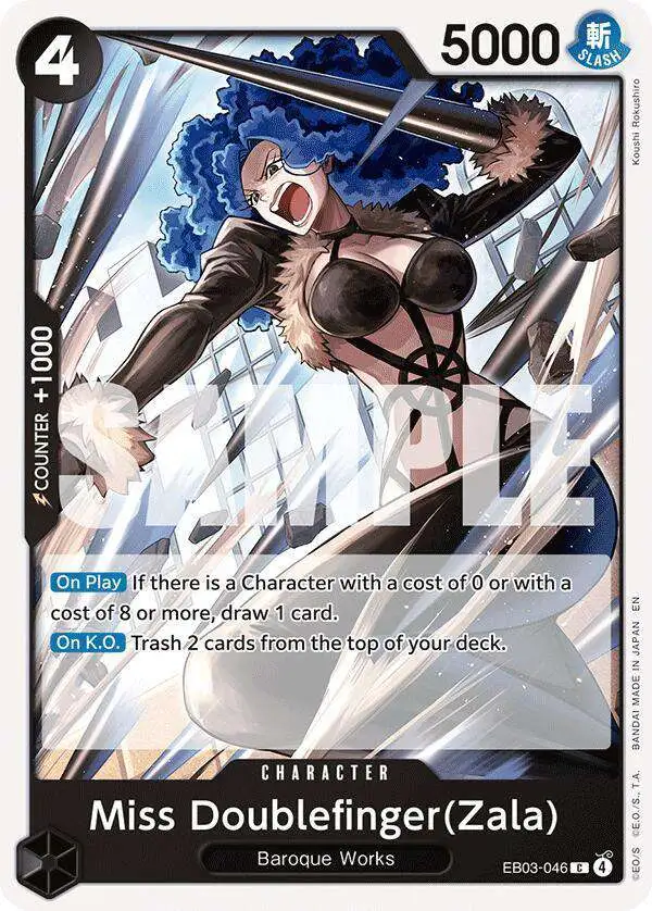 One Piece Trading Card Game Extra Booster: Heroines Edition Common Miss Doublefinger EB03-046 [Zala]