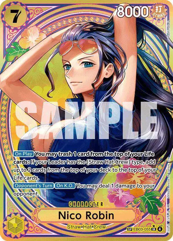 One Piece Trading Card Game Extra Booster: Heroines Edition Super Rare Nico Robin EB03-055 [SP]