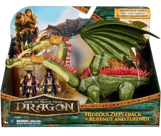How to Train Your Dragon 2025 Movie Viking Duo Hideous Zippleback with Ruffnut & Tuffnut Exclusive Action Figure 2-Pack [Moving Heads!]