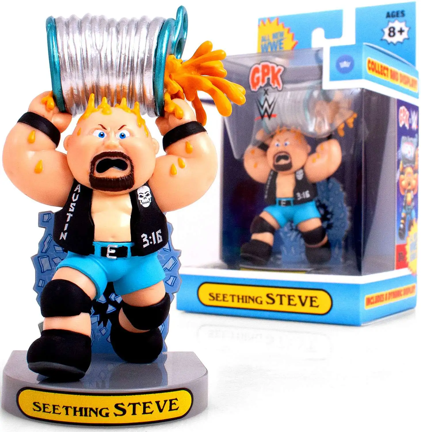 Garbage Pail Kids Topps GPK x WWE Seething Steve Exclusive Figurine