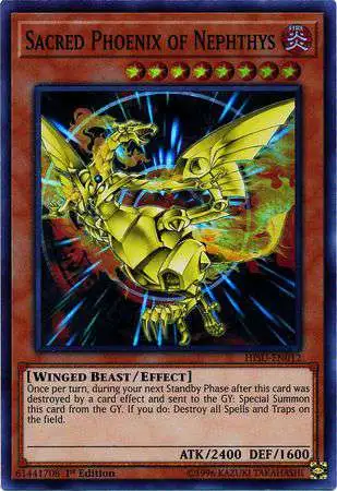 YuGiOh Hidden Summoners Super Rare Sacred Phoenix of Nephthys HISU-EN012