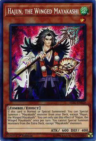 YuGiOh Hidden Summoners Secret Rare Hajun, the Winged Mayakashi HISU-EN029