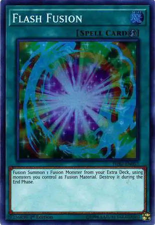 YuGiOh Hidden Summoners Super Rare Flash Fusion HISU-EN057