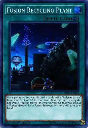 YuGiOh Hidden Summoners Super Rare Fusion Recycling Plant HISU-EN058