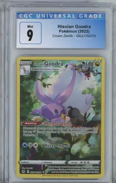 Pokemon Crown Zenith Hisuian Goodra Graded Card GG21 [CGC 9]