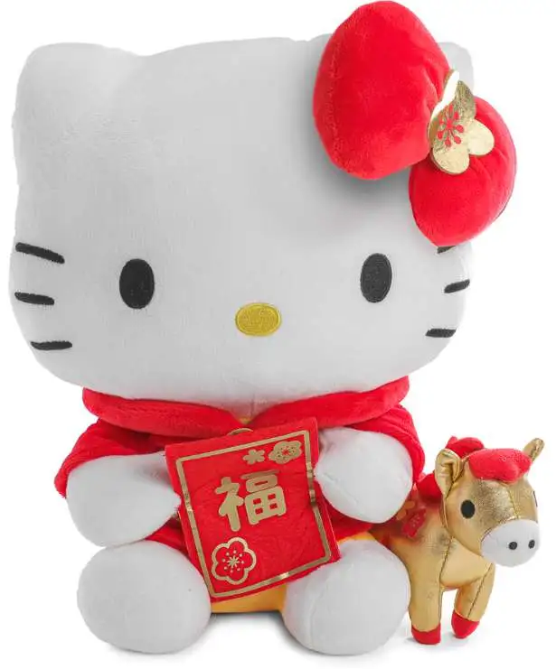 Sanrio Hello Kitty 13 Plush with Lucky Horse Kidrobot NECA - ToyWiz