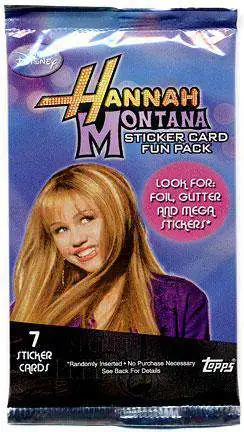 Disney Hannah Montana Sticker Cards Fun Pack