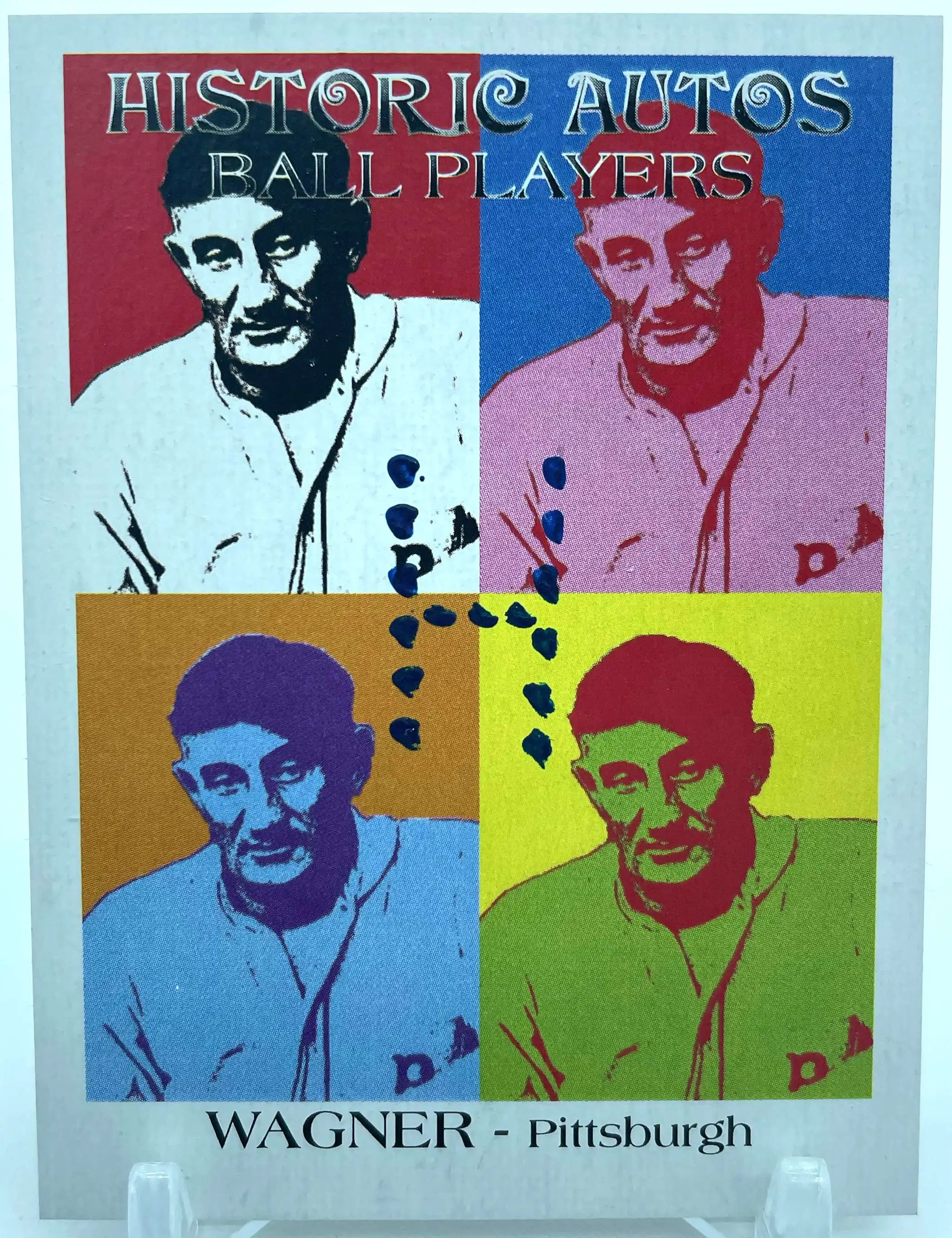 Historic Autographs 2019 Federal League Honus Wagner Hand Enhanced Art Card 1/1 Single Sports Card JPW-FL [In the Style of Andy Warhol]