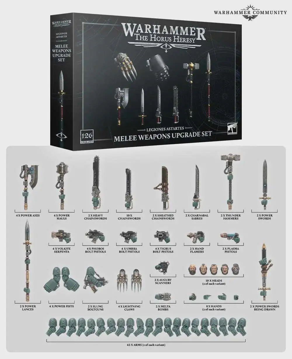 Warhammer: The Horus Heresy 2nd Edition Legiones Astartes Miniatures [Melee Weapons Upgrade Set]