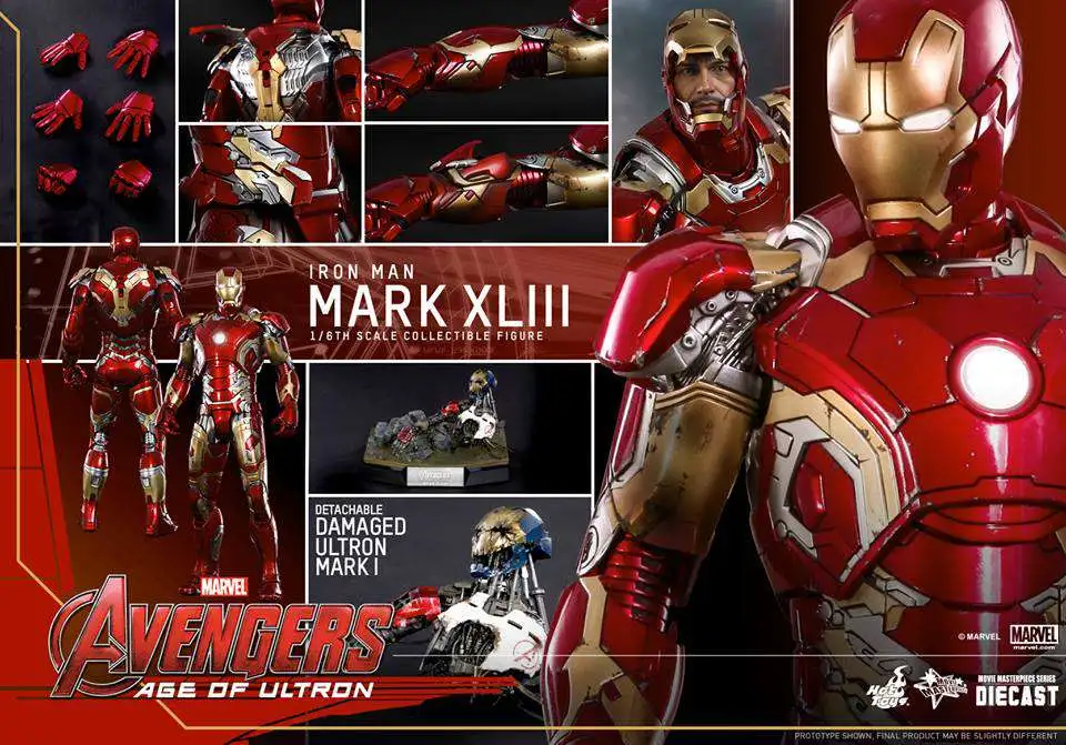 US Marvel Legends 6" Iron Man MK 43 Action Figure Armor Age of Ultron Avengers 