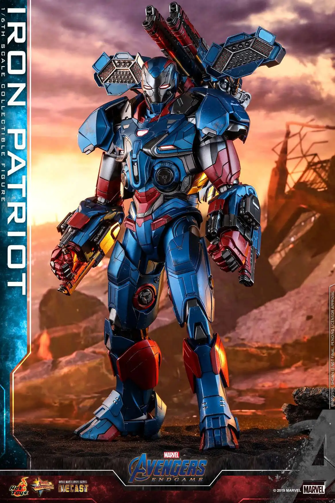 Marvel Iron Man 3 Iron Patriot PVC Action Figure Collectible Model Toy 