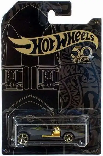 Hot Wheels 50th Anniversary Black & Gold Twin Mill Diecast Car [Damaged Package]
