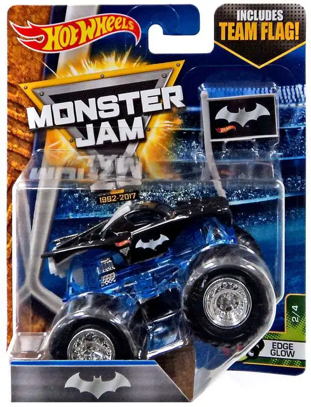 Hot Wheels Monster Jam 25 Batman 164 Die-Cast Car 24 Edge Glow, Damaged  Package Mattel Toys - ToyWiz