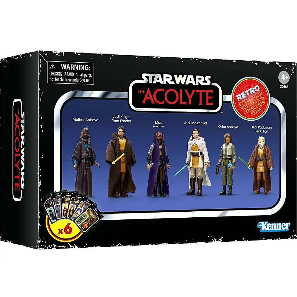 Star Wars The Acolyte Retro Collection Mother Aniseya, Yord Fandar, Mae, Sol, Osha Aniseya & Jecki Lon Action Figure 6-Pack