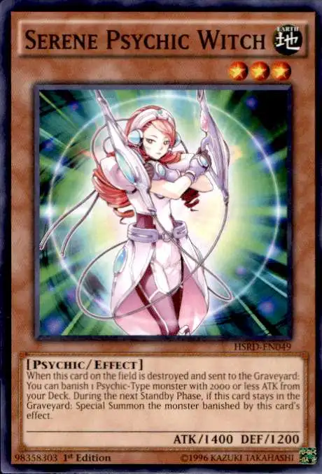YuGiOh High-Speed Riders Common Serene Psychic Witch HSRD-EN049