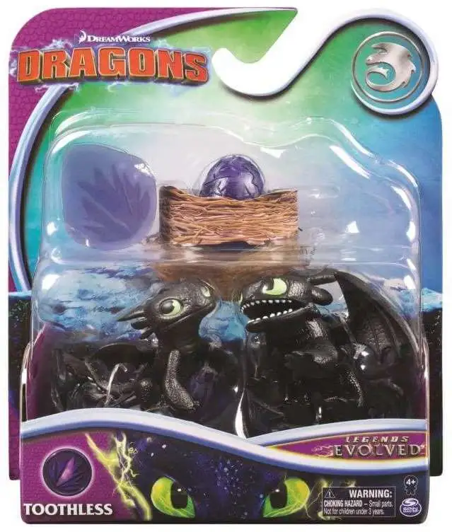 How to Train Your Dragon Dragons Legends Evolved Toothless 3 Figure ...