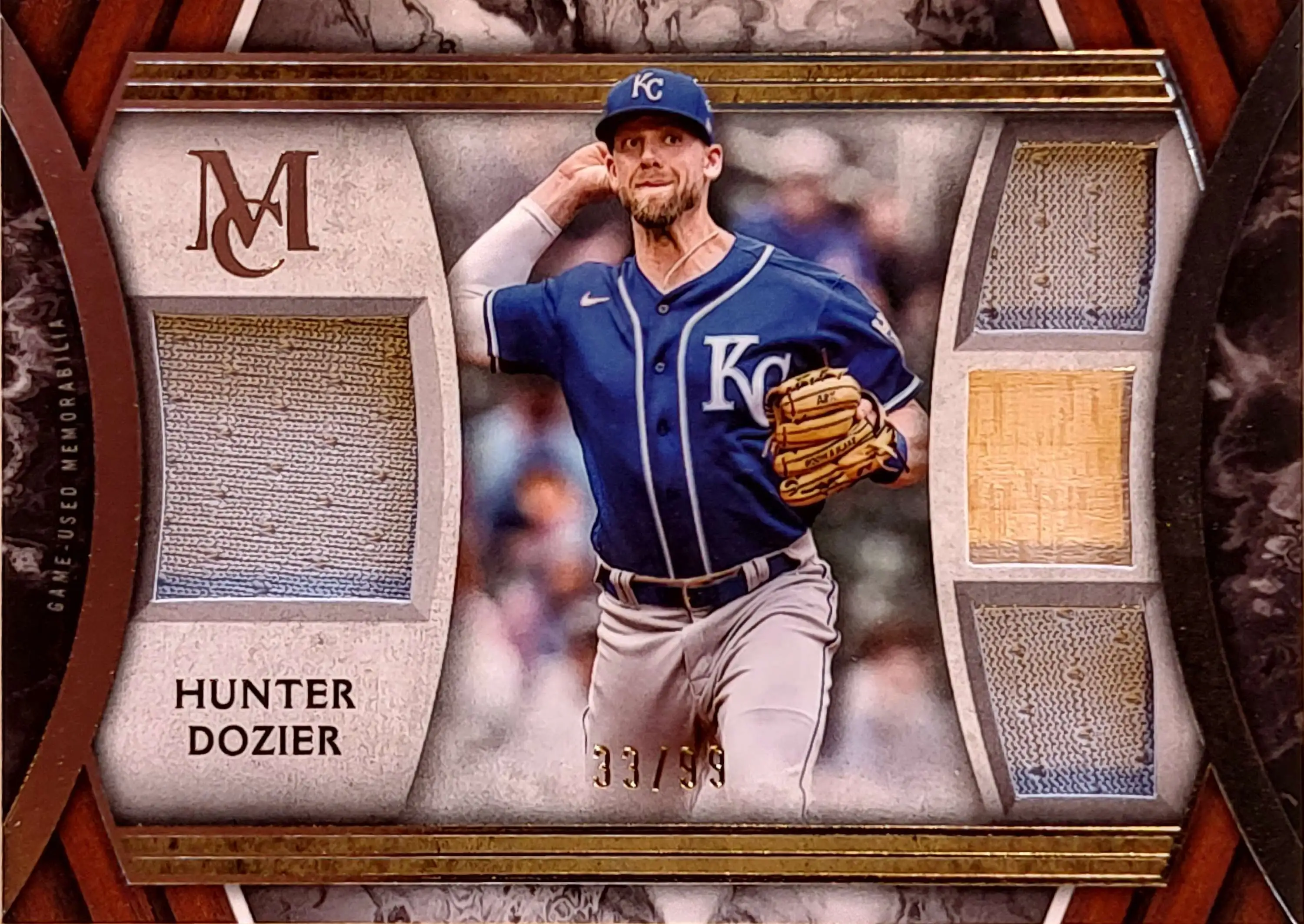 MLB 2022 Topps Museum Collection 33/99 Hunter Dozier SPPPQR-HD [Quad Relic]