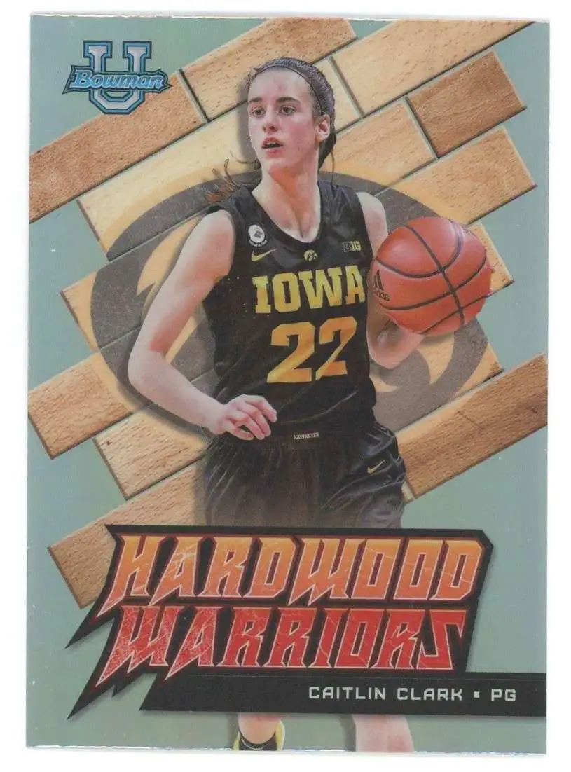WNBA 2022-23 Bowman Best Chrome University Hardwood Warriors Caitlin Clark HW-21