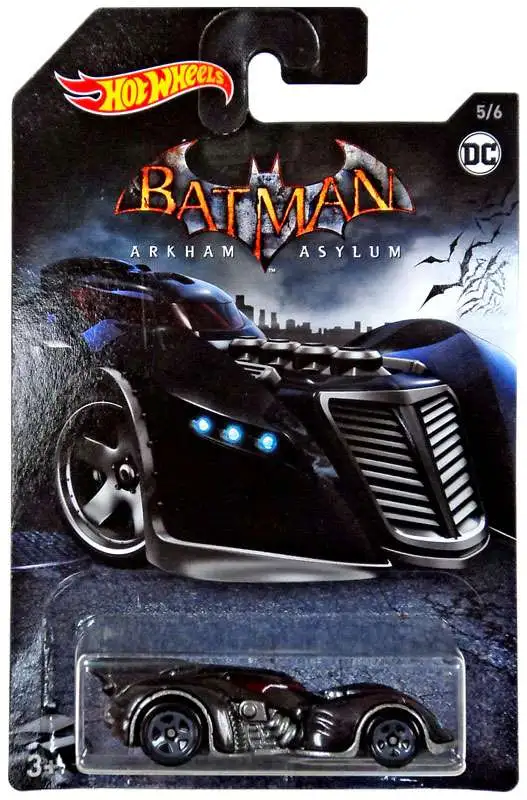 Hot Wheels Batman Arkham Asylum Batmobile 164 Diecast Car Black Mattel Toys  - ToyWiz