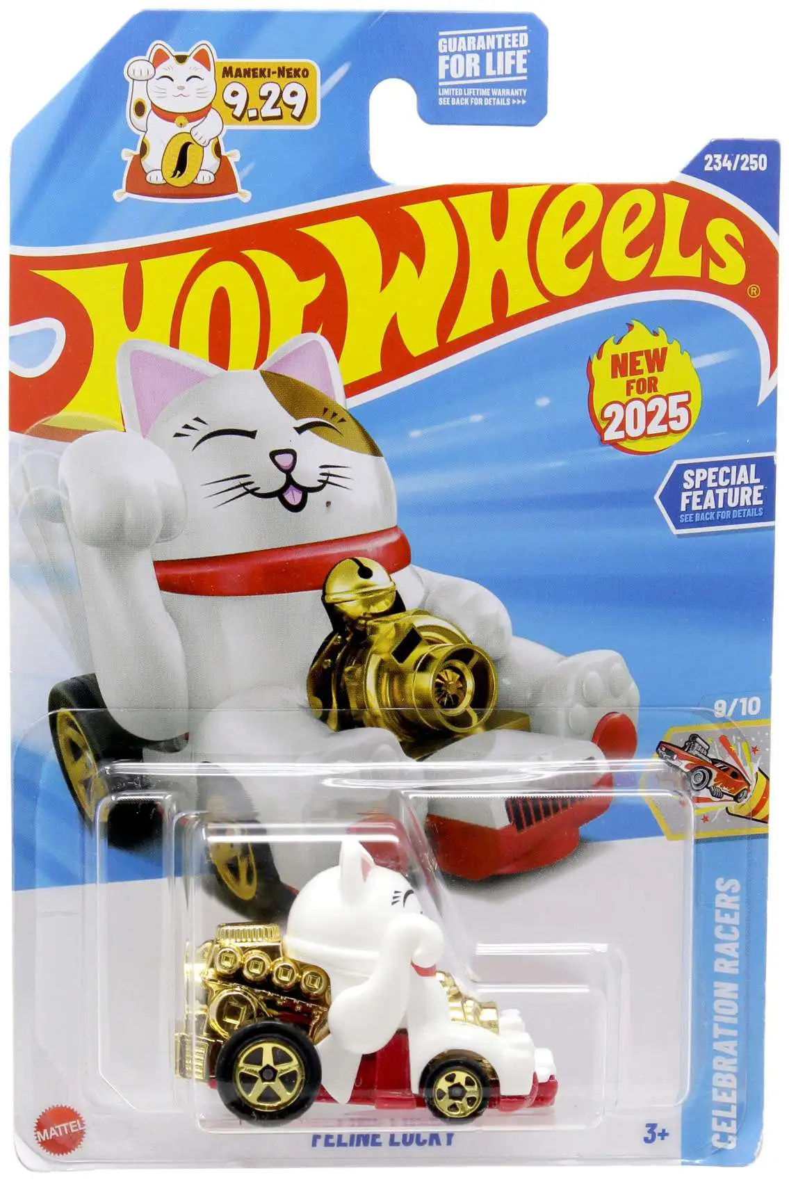 Hot Wheels HW Celebration Racers Feline Lucky Diecast Car