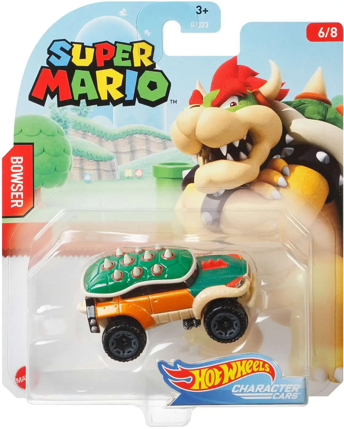 Complete Set of 8 Cars Super Mario Diecast_Hot_Wheels Character Cars 