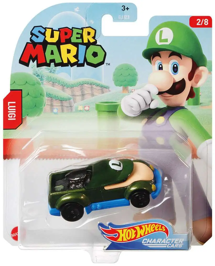 Hot Wheels Super Mario Character Cars Luigi 164 Diecast Car 28 2020 Mattel  Toys - ToyWiz