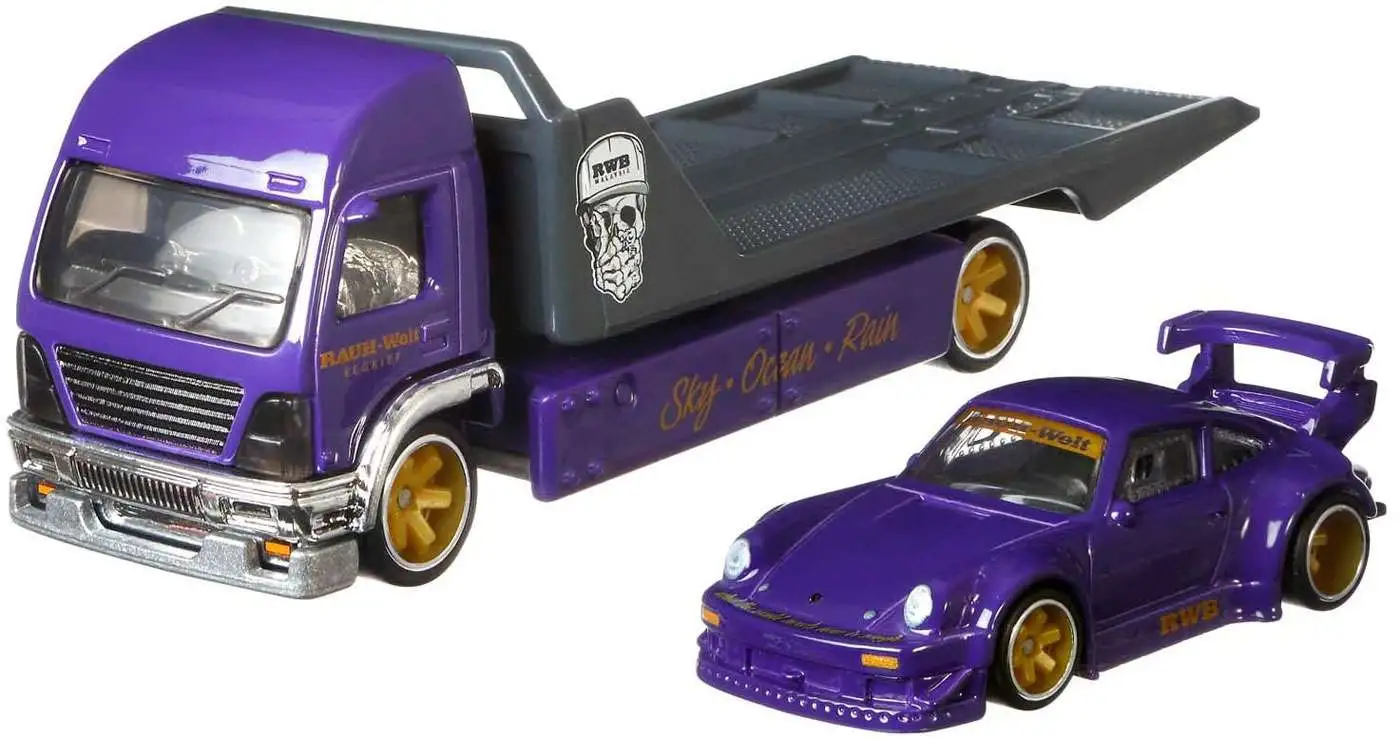 ミニカー RWB PORSCHE 930 AERO LIFT Hot Wheels Team Transport RWB Porsche 930 & Aero Lift Purple