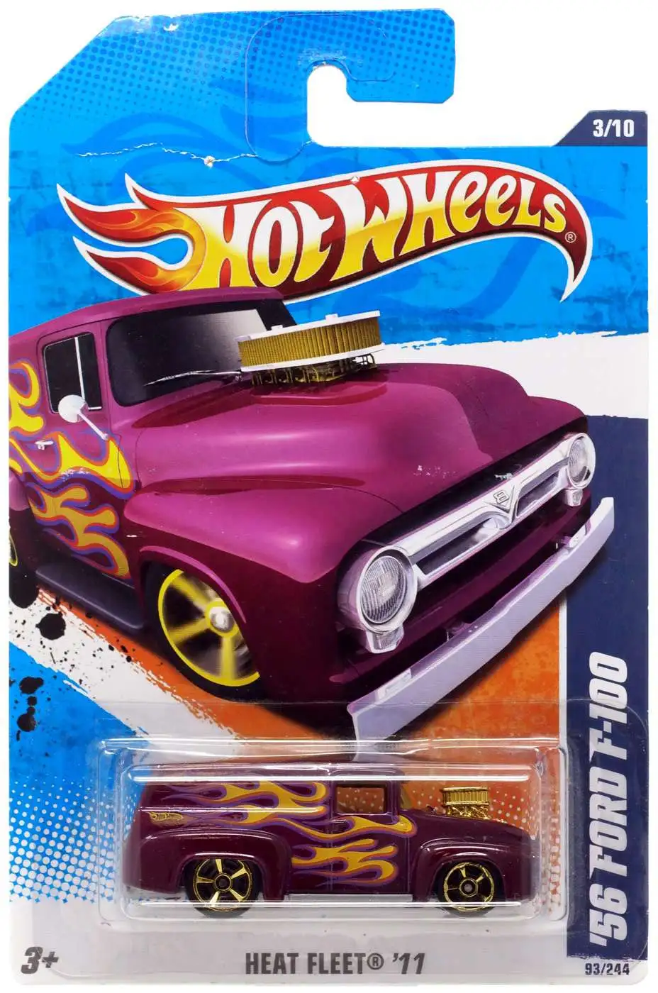 Hot Wheels Heat Fleet 11 56 Ford F100 Diecast Car Mattel ToyWiz