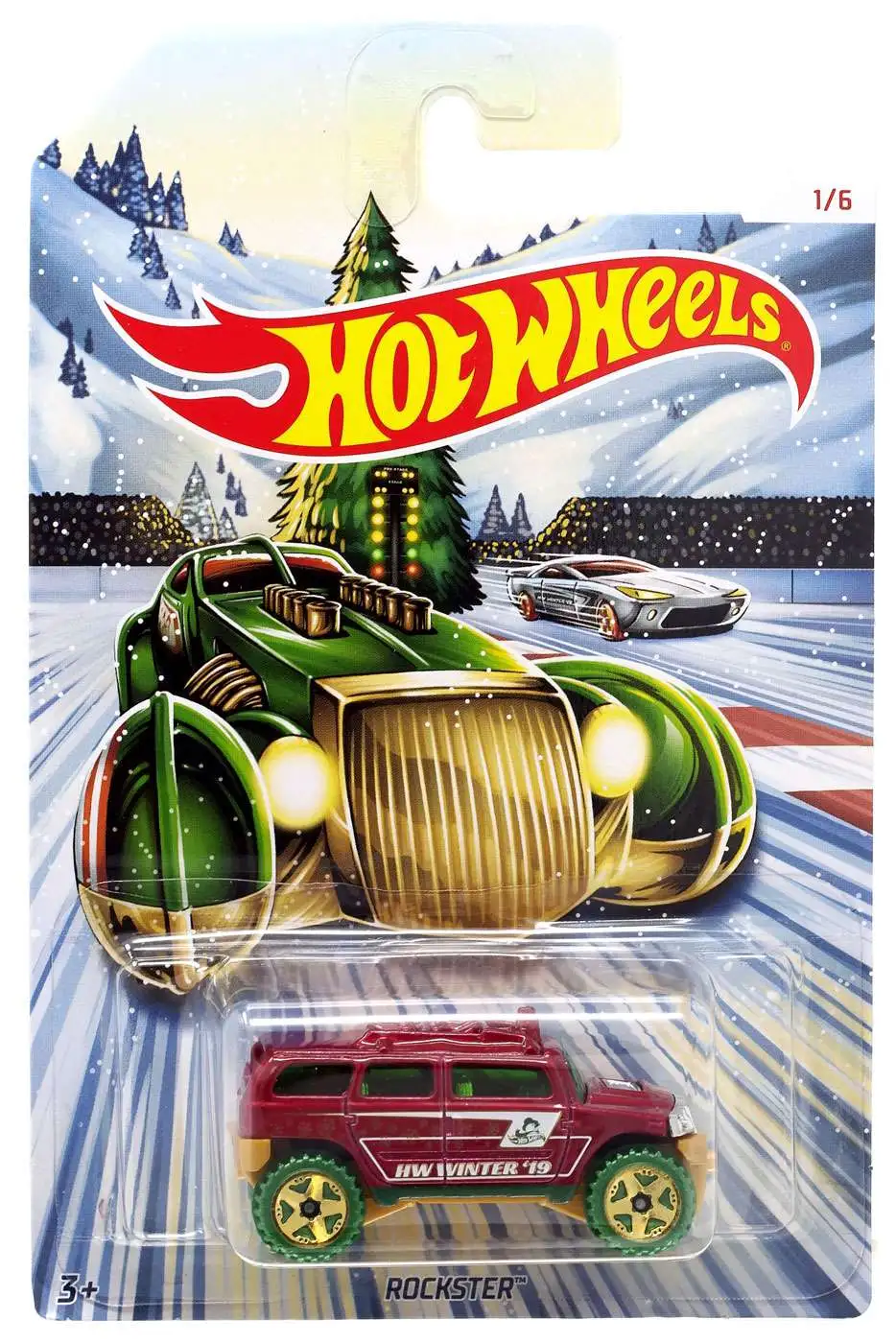 Hot Wheels 2019 Holiday Hot Rods Rockster Diecast Car #1/6