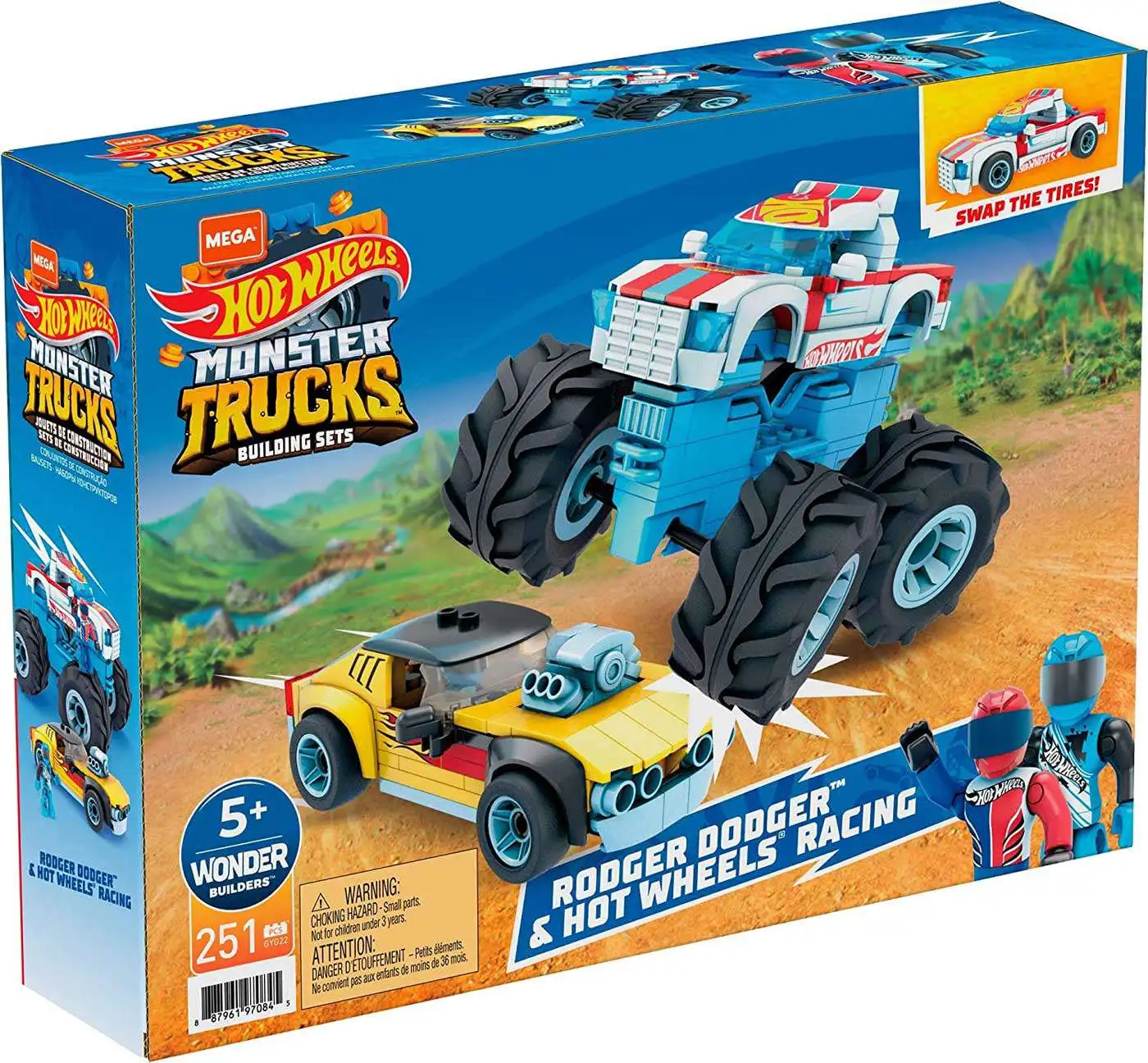 Mattel Monster Trucks Vehicle With Cars Rodger Dodger – Square Imports