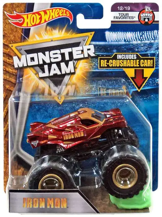 Hot Wheels Monster Jam Iron Man Diecast Car #12/19 [Tour Favorites]