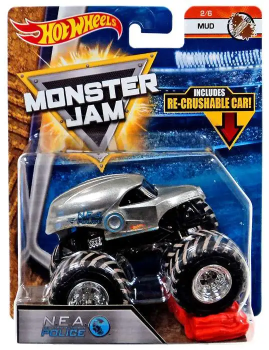 Hot Wheels Monster Jam 25 N.E.A. Police Diecast Car #2/6 [Mud]