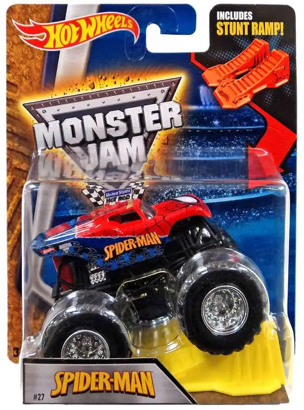 Hot Wheels Monster Jam Spider-Man 164 Die-Cast Car Mattel Toys - ToyWiz