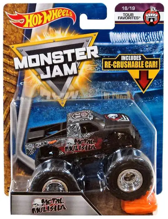 Hot Wheels Monster Jam Metal Mulisha Diecast Car #16/19 [Tour Favorites, Re-Crushable Car]