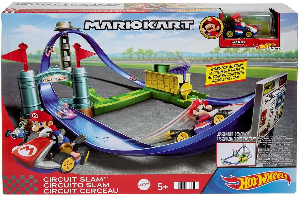 Hot Wheels Mario Kart Circuit Slam Track Set