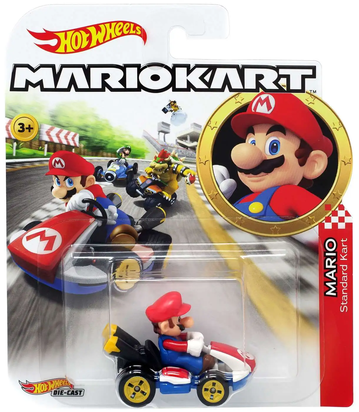 Hot Wheels Mario Kart Mario Standard Kart 164 Diecast Car Mattel Toys Toywiz 6580