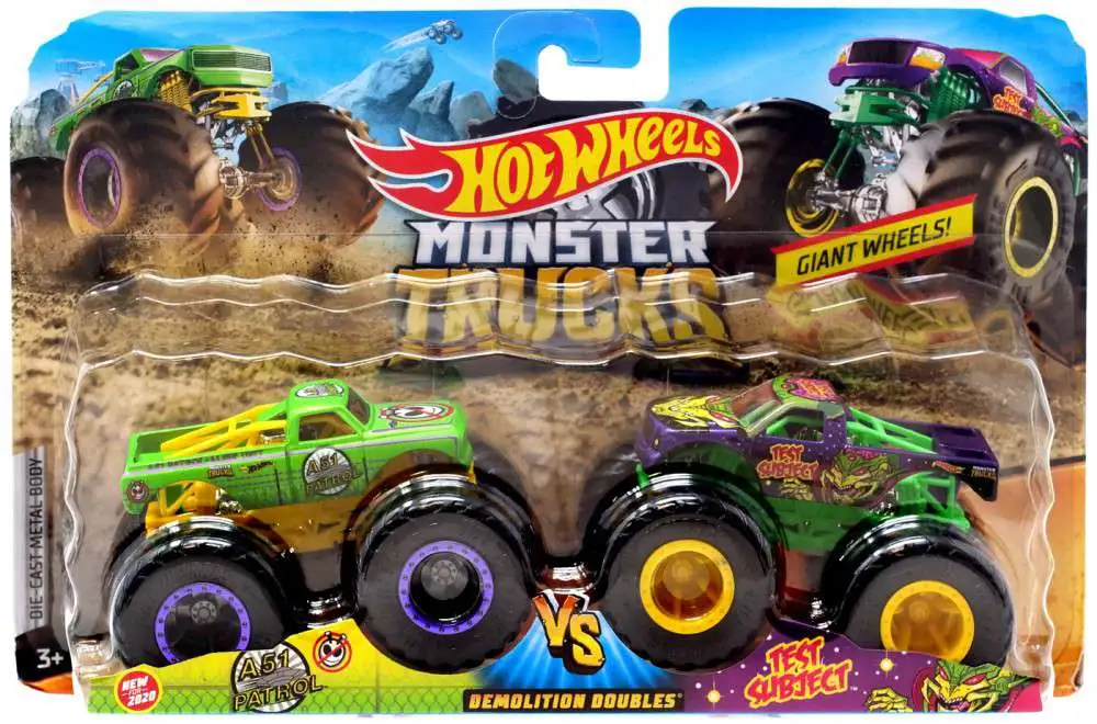 Carrinho de Brinquedo Hot Wheels  Lister - Carros Monster Truck - 1:64 -  A51 Patrol x Test Subject - Hot Wheels - Mattel - Hot Wheels