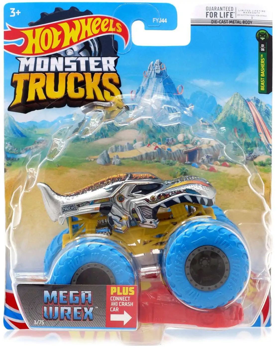 Hot Wheels Monster Trucks Will Trash It All (Blue & Yellow)Die-Cast Vehicle  1:64 Scale - Wheel Cool