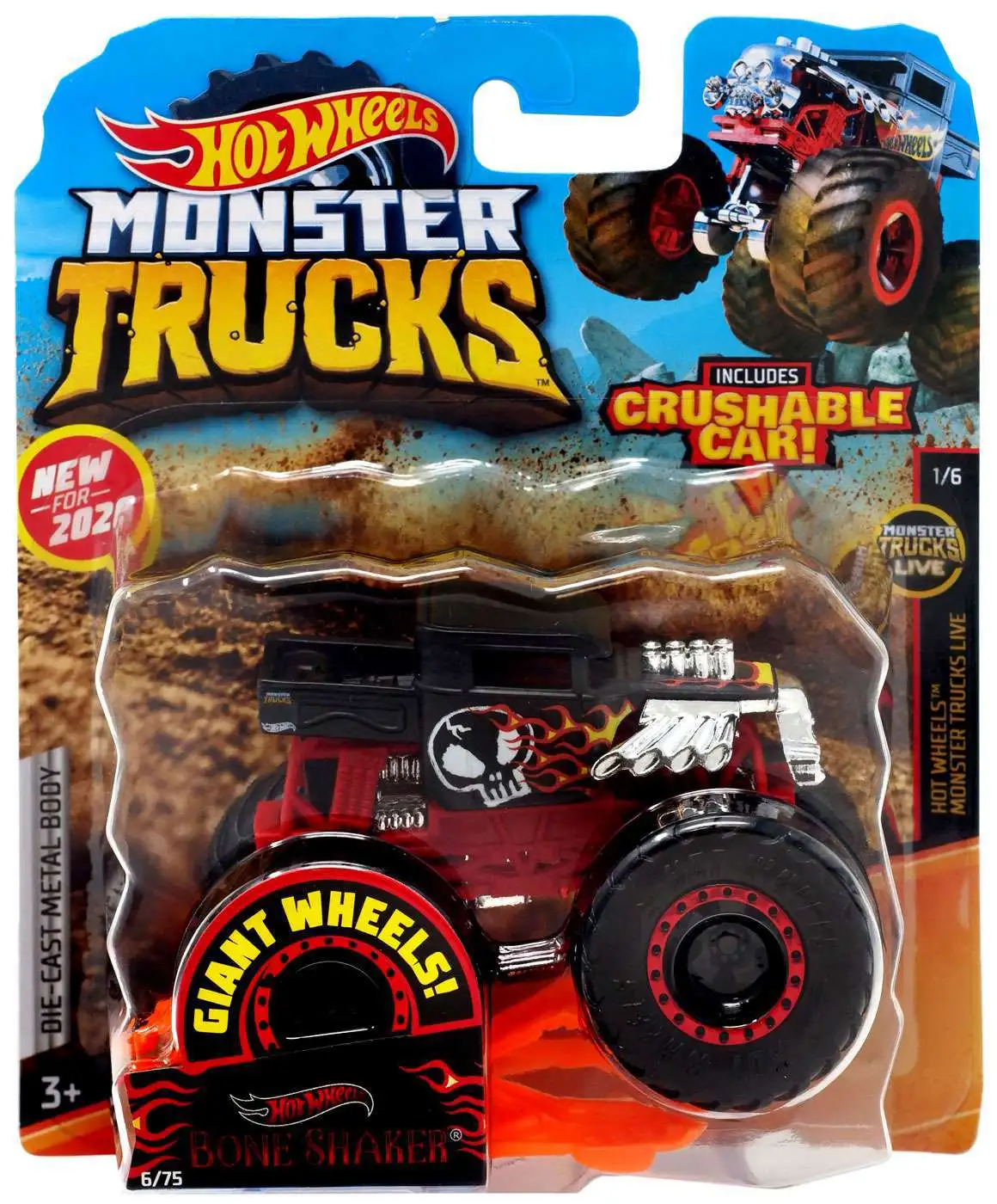 Hot Wheels Monster Trucks Bone Shaker Die-Cast Car [Collectible Wheel] 