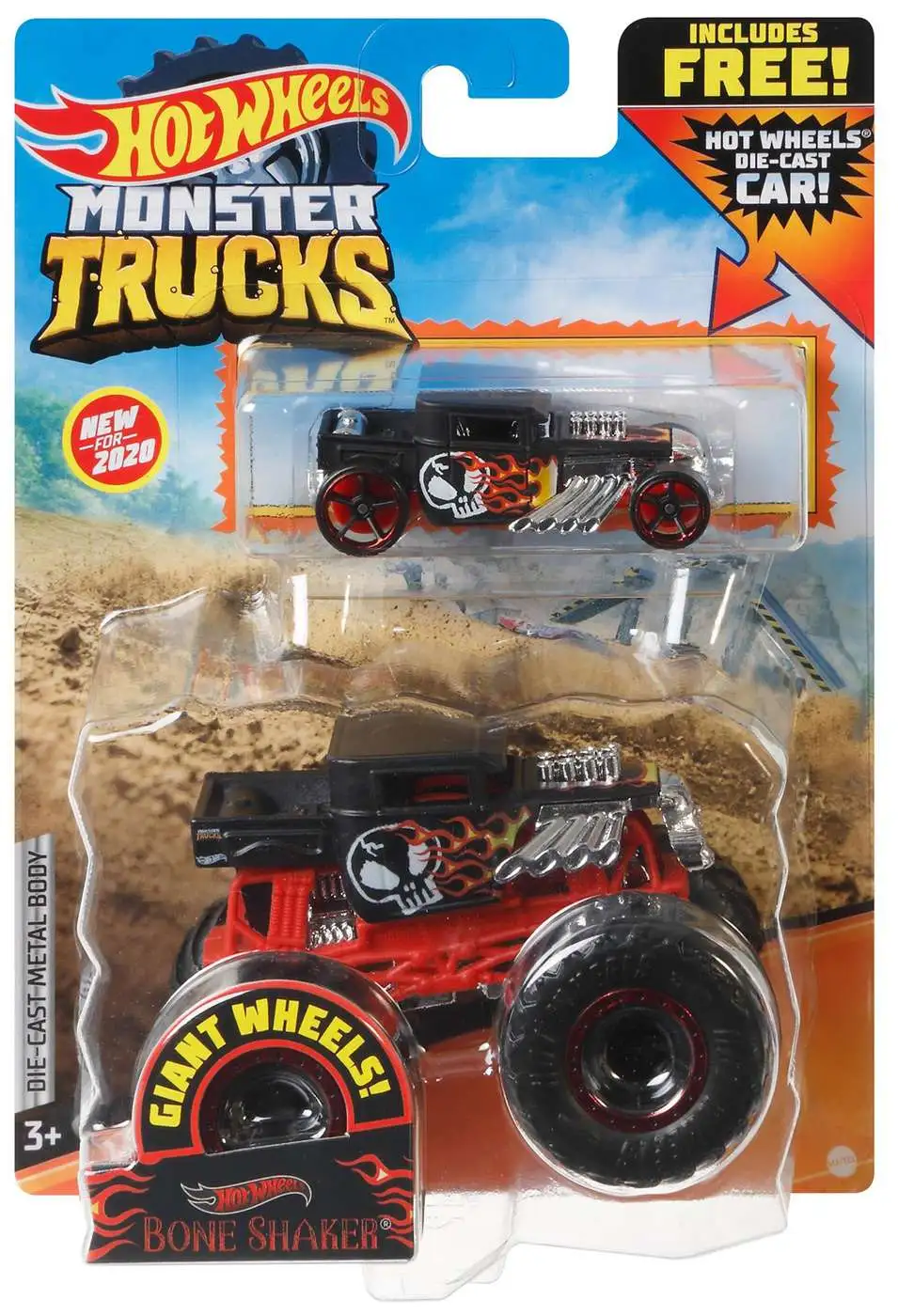 Hot Wheels 2023 Monster Trucks Bone Shaker Gold Black 1/64 New