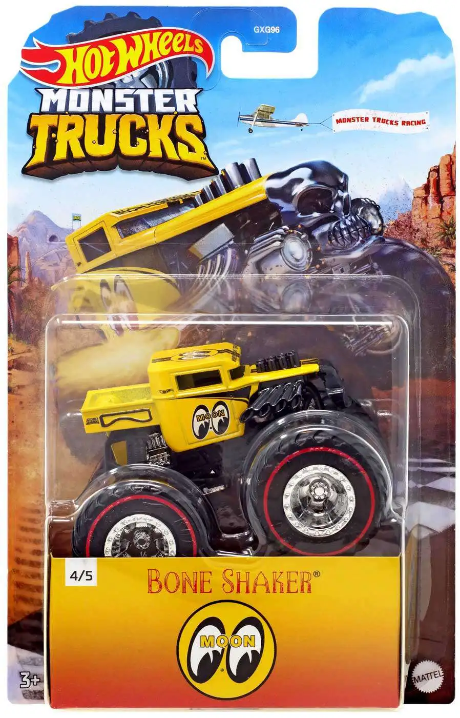 Hot Wheels Monster Trucks Bone Shaker With Car